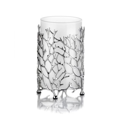 Zieher, Windlicht 'Reef' mit Glaseinsatz, poliertes Zinn