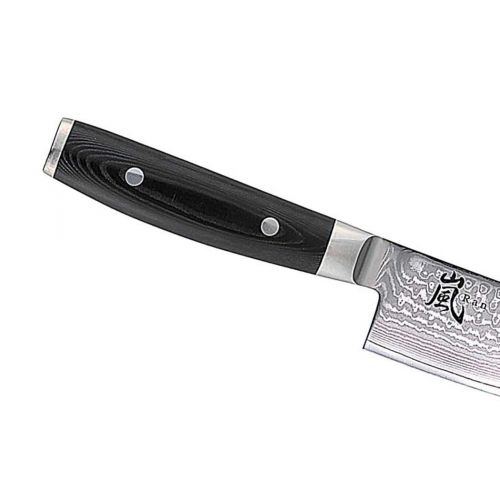 Yaxell, 'RAN', Santokumesser, Klingenlänge 16,5 cm, 69-lagiger Damaststahl, Griff  Leinen-Micarta 