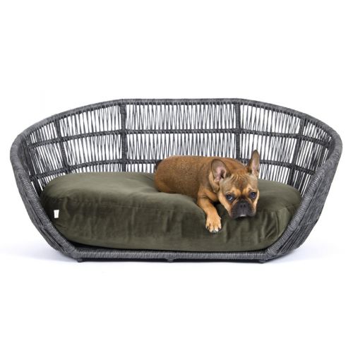 Laboni, Hundebett 'Prado', Indoor, Bezug: olive green