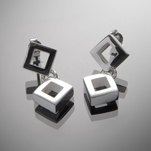 Grosse Jewels, Ohrstecker 'kleine Rauten II', 925 Silber