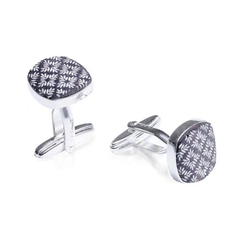 Bewooden, Manschettenknöpfe, Modell Stella, Ahorn gebeizt, Silber 925