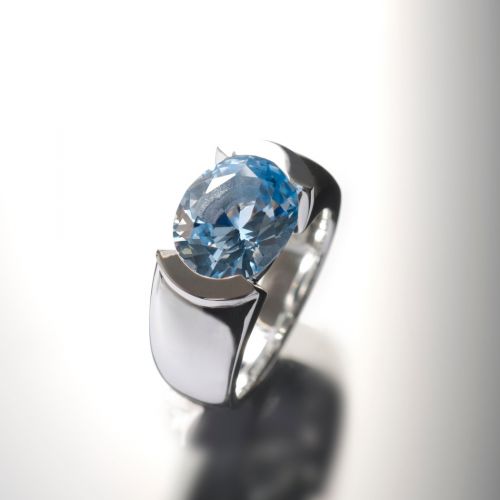 Grosse Jewels, Ring 'Little Italy', 925 Silber mit Topas