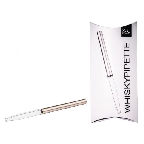 Eisch, Serie Gentleman, Whisky Pipette Platin 999/3, im Geschenkkarton