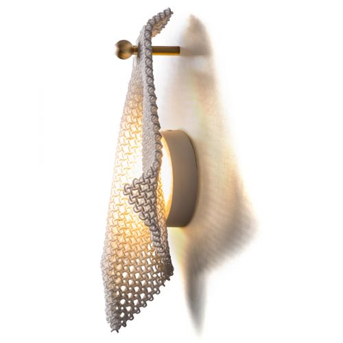 Cozi, Wandlampe, Modell ‚Ghost Wall Light‘, weißes 3D-gedrucktes Nylongewebe