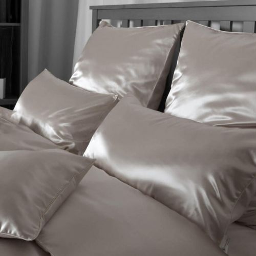 Plauener Seidenweberei, Daunenkissen aus 100% Seide mit Gänsedaunenfüllung, Design 'Gema nature'