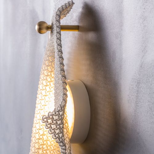 Cozi, Wandlampe, Modell ‚Ghost Wall Light‘, weißes 3D-gedrucktes Nylongewebe