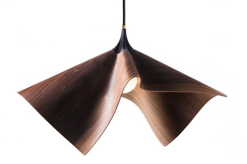 Cozi, Hängelampe, Modell ‚Bloom Light Pendant‘, amerikanisches Walnussfurnier