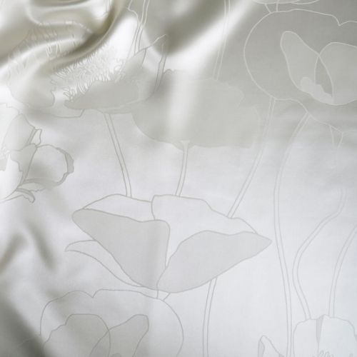 Plauener Seidenweberei, Spannbettlaken aus 100% Seide, Design 'Adele nature'