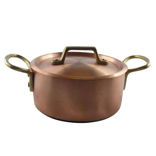 Kupfermanufaktur Weyersberg, Fleischtopf (2 Griffe) mit Deckel, aus Kupfer mit Keramikversiegelung, Induktion, 5 verschiedene Größen