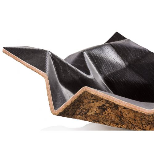 Cozi, Schale klein, Modell ‚Origoni‘, Esche schwarz mit Korkboden