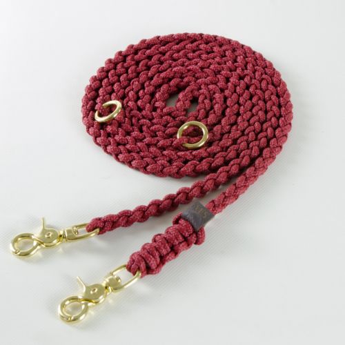 Molly and Stitch, Hundeleine 'Maritim', Farbe Bordeaux rot, 3 Größen