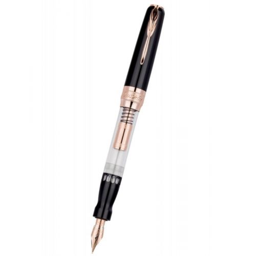 Pineider, Füllfederhalter Modell 'Mystery', Black Russian, rose gold, limited Edition