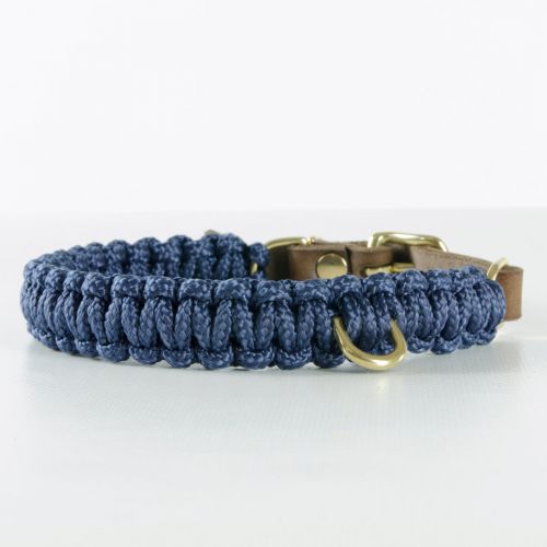 Molly and Stitch, Hundehalsband 'touch of leather', Farbe navy blau, 6 Größen
