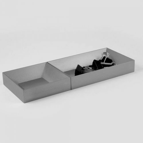 VAU, Modell '12 Organiser', 2 Ablageboxen, silber matt