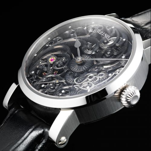 Jochen Benzinger, Vollskelett Floral Black, Damenarmbanduhr