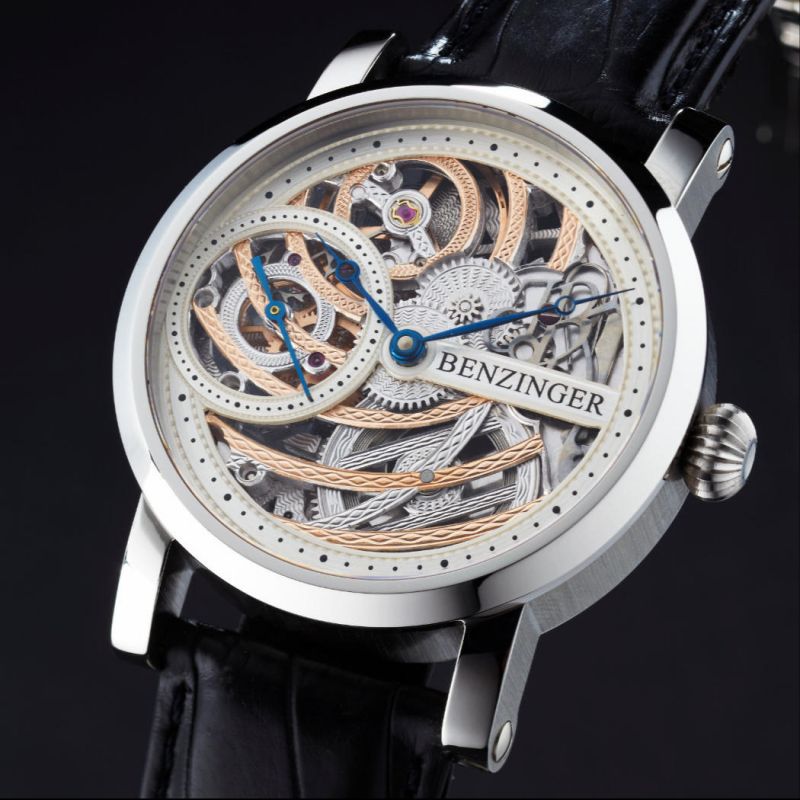 Jochen Benzinger, 3/4 Skelett Floral, Uhrenunikat für Herren