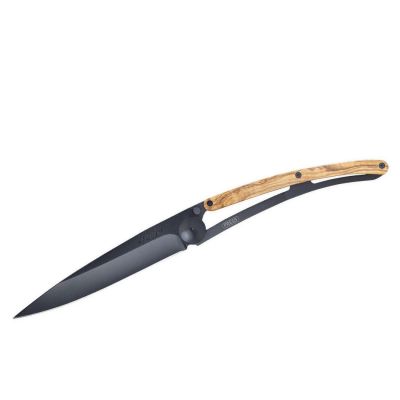 Deejo schwarz 390g, Motiv Uni, Olivenholzbeschalung