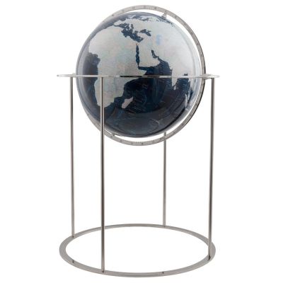 COLUMBUS Großglobus BLACK SERIES Savannah, OID-Code, 60 cm, Acrylglas, handkaschiert, Standfuß Edelstahlausführung hochglanz poliert