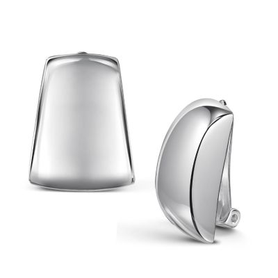 Grosse Jewels, Ohrclipse 'Trapez', 925 Silber
