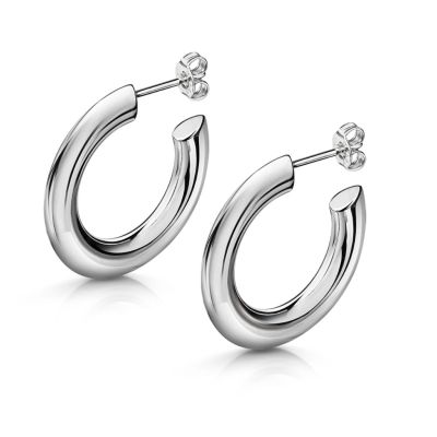 Grosse Jewels, Creolen 'Drop', 925 Silber