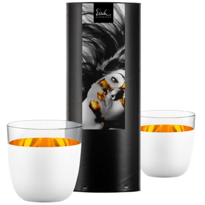 Eisch, 2 Becher 300 ml, 104/15, Serie Cosmo pure white in Geschenkröhre