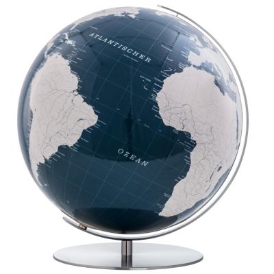 COLUMBUS ARTLINE Tischglobus, 34cm, Acrylglas, Meridian und Fuß Metall, Edelstahl, matt