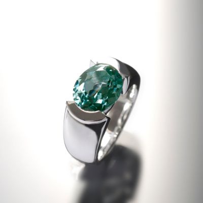 Grosse Jewels, Ring 'Little Italy', 925 Silber mit Erinit