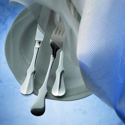 Robbe & Berking, Besteckserie 'Alt-Kopenhagen', 4 teiliges Menübesteck, 925 Sterling Silber oder versilbert