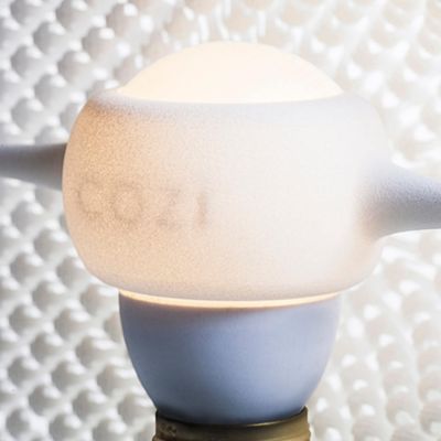 Cozi, Wandlampe, Modell ‚Focus Wall Light - white Rectagnle‘, weißes 3D-gedrucktes Nylongewebe