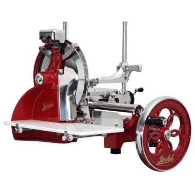 Berkel Aufschnittmaschine mit Schwungrad, Volano P15, Farbe rot