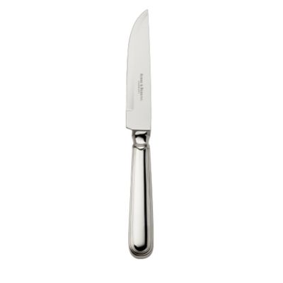 Robbe & Berking, Besteckserie 'Classic-Faden', Steakmesser, 925 Sterling Silber oder versilbert