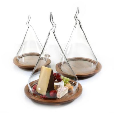 Zieher, Cloche mit Untersetzer 'Solid', 3er Set, wahlweise mit Durchmesser 27,1 cm oder 34,6 cm