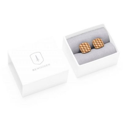 Bewooden, Manschettenknöpfe, Modell Cubo, Ahornholz