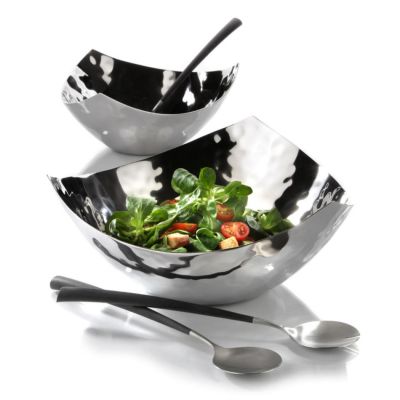 Zieher, Schale aus Edelstahl gehämmert, Durchmesser 22 cm oder 30 cm