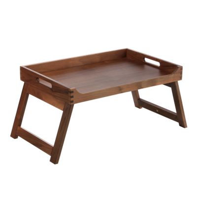 Zieher, Frühstückstablett 'Solid' mit klappbaren Füßen, europäisches Walnussholz, 60 x 40 cm