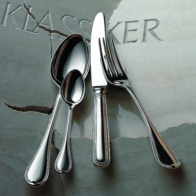 Robbe & Berking, Besteckserie 'Französisch-Perl', 5 teiliges Menübesteck, 925 Sterling Silber oder versilbert
