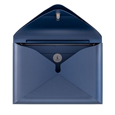 Dwenger Design Manufaktur, Briefkasten 'briefwunder', Farbe azurblau