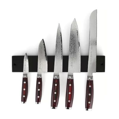 Yaxell, Magnetleiste zur Aufbewahrung von 5 Messern, Bambus schwarz