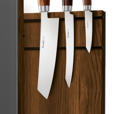 Nesmuk Messerhalter, Eiche geräuchert, Glas grau