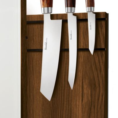 Nesmuk Messerhalter, Eiche geräuchert, Glas weiss