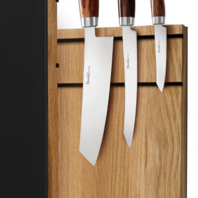 Nesmuk Messerhalter, Eiche, Glas schwarz