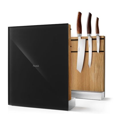 Nesmuk Messerhalter, Eiche, Glas schwarz