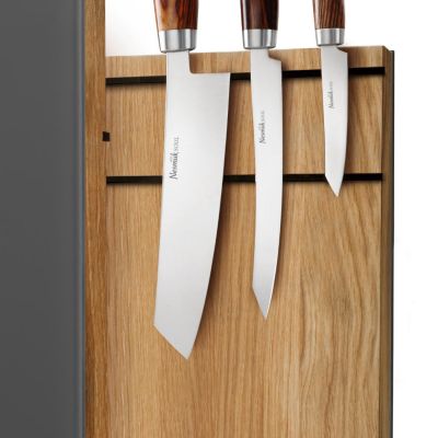 Nesmuk Messerhalter, Eiche, Glas grau