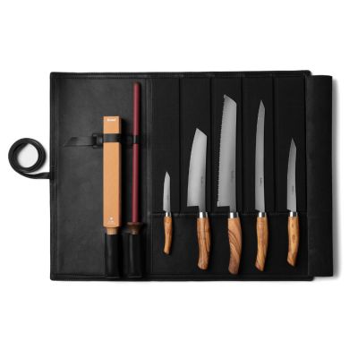 Nesmuk Messertasche, hochwertiges Rindsleder schwarz