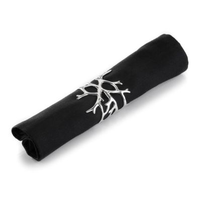 Zieher, Serviettenring 'Reef', poliertes Zinn, 2er Set