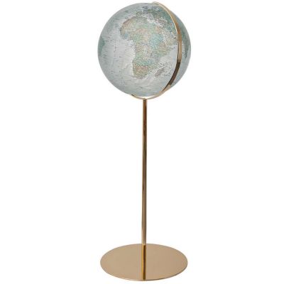 COLUMBUS DUO ALBA Standglobus OID-Code, 40cm, Acryl- oder Kristallglas, handkaschiert, Standfuß und Meridian Messingausführung