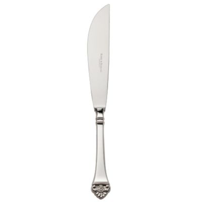 Robbe & Berking, Besteckserie 'Rosenmuster', Tranchiermesser, 925 Sterling Silber oder versilbert