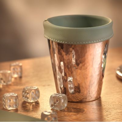 Robbe & Berking, Würfelbecher, Martele (90g versilbert)